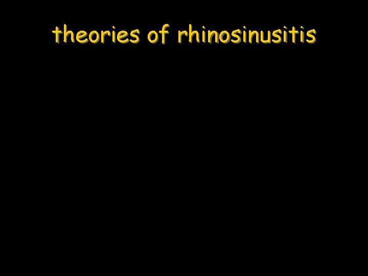 theories of rhinosinusitis 