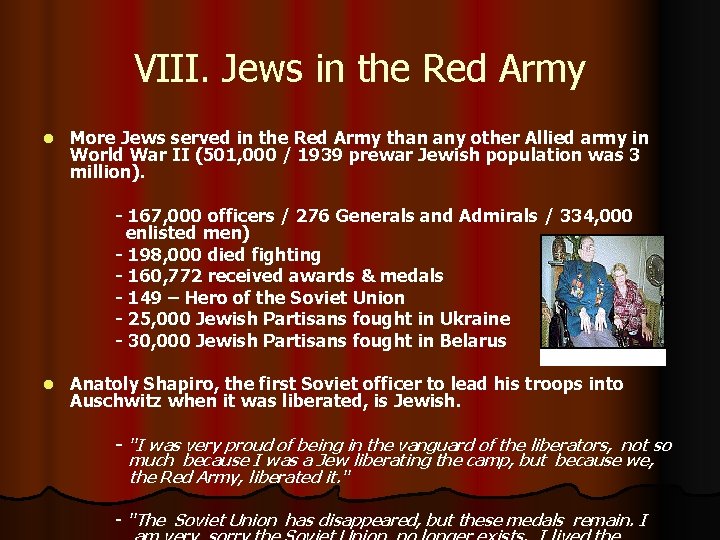 VIII. Jews in the Red Army l More Jews served in the Red Army
