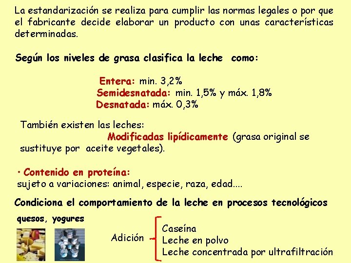 La estandarización se realiza para cumplir las normas legales o por que el fabricante