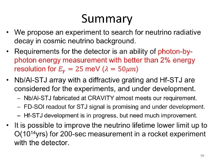 Summary • 20 Summary • 20