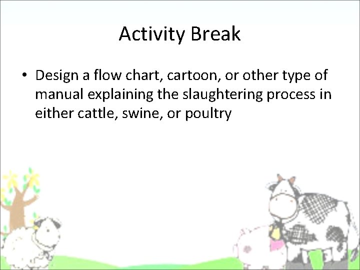 Activity Break • Design a flow chart, cartoon, or other type of manual explaining Activity Break • Design a flow chart, cartoon, or other type of manual explaining
