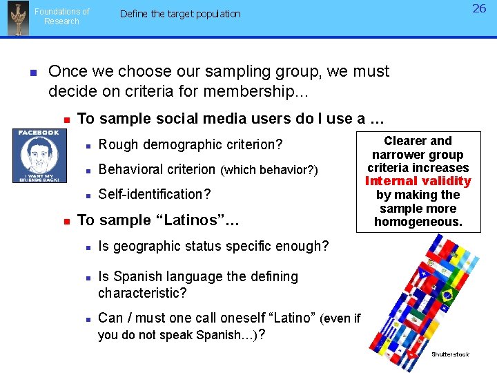 Foundations of Research n 26 Define the target population Once we choose our sampling Foundations of Research n 26 Define the target population Once we choose our sampling