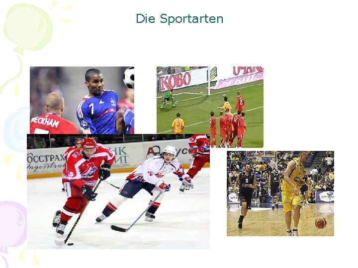 Die Sportarten 