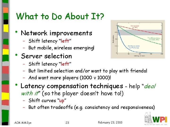 What to Do About It? • Network improvements – Shift latency “left” – But