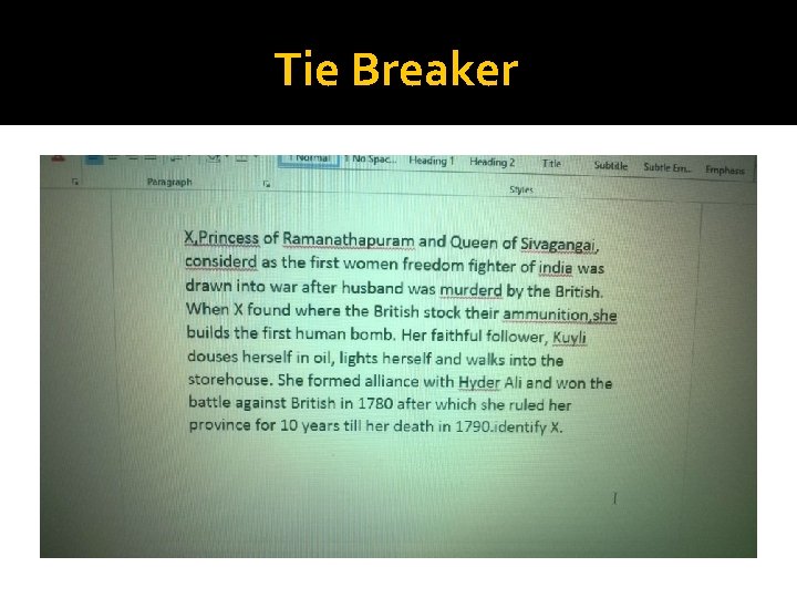 Tie Breaker 