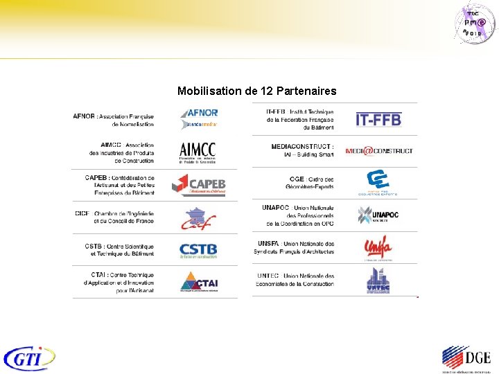  Mobilisation de 12 Partenaires 