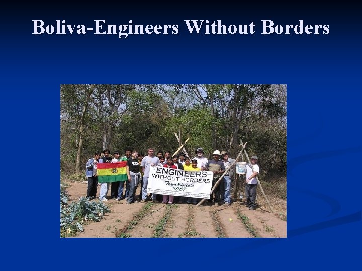 Boliva-Engineers Without Borders 