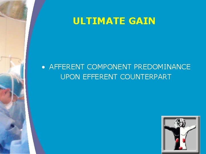 ULTIMATE GAIN • AFFERENT COMPONENT PREDOMINANCE UPON EFFERENT COUNTERPART COMPANY LOGO 