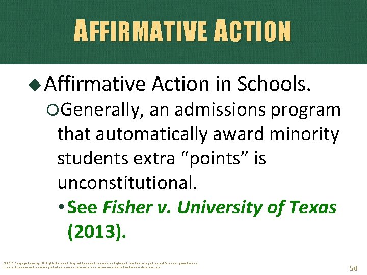 AFFIRMATIVE ACTION Affirmative Action in Schools. Generally, an admissions program that automatically award minority