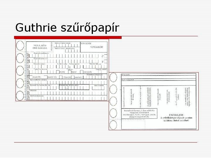 Guthrie szűrőpapír 