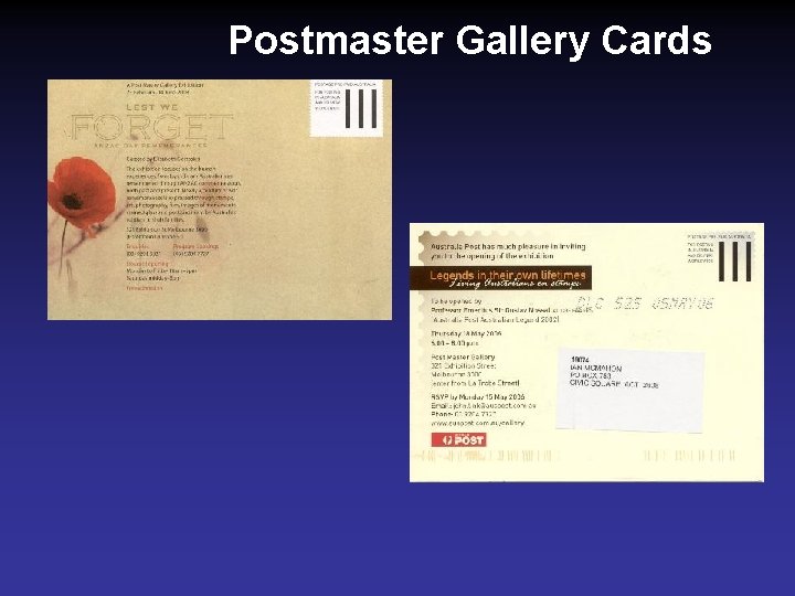 Postmaster Gallery Cards 