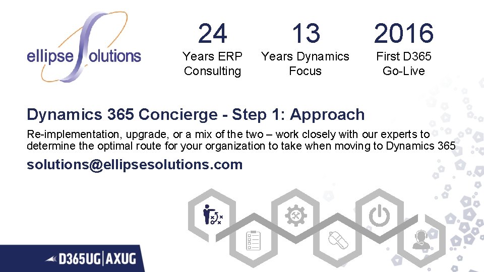 24 13 2016 Years ERP Consulting Years Dynamics Focus First D 365 Go-Live Dynamics