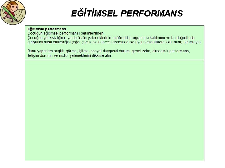 EĞİTİMSEL PERFORMANS 
