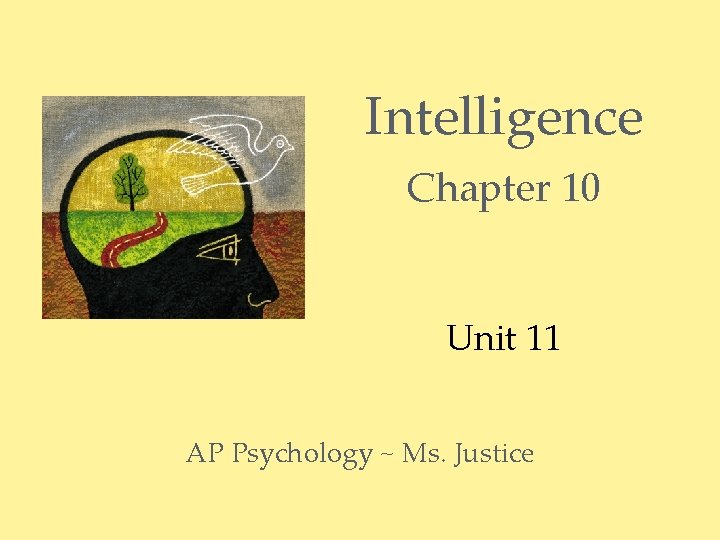 Intelligence Chapter 10 Unit 11 AP Psychology ~ Ms. Justice 