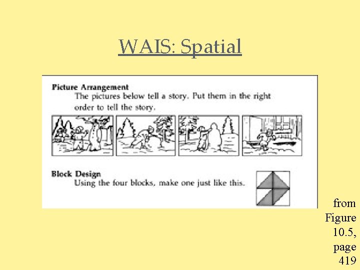 WAIS: Spatial from Figure 10. 5, page 419 