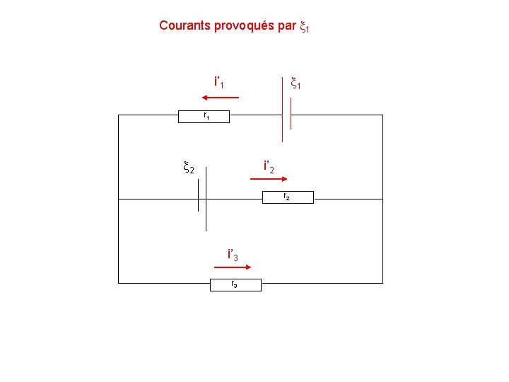 Courants provoqués par x 1 i’ 1 r 1 x 2 i’ 2 r
