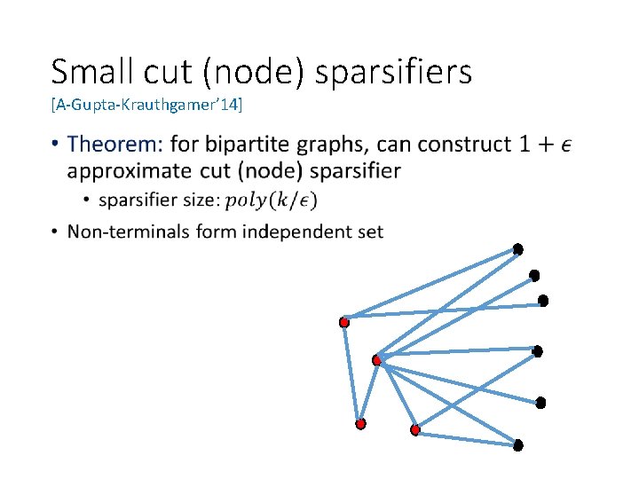 Small cut (node) sparsifiers [A-Gupta-Krauthgamer’ 14] • 