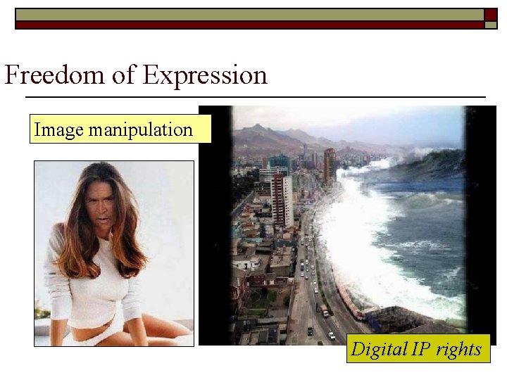 Freedom of Expression Image manipulation Digital IP rights 