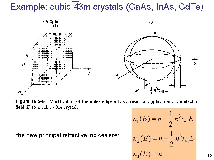 Example: cubic 43 m crystals (Ga. As, In. As, Cd. Te) the new principal Example: cubic 43 m crystals (Ga. As, In. As, Cd. Te) the new principal