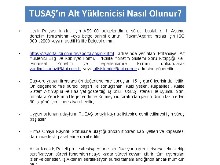 TUSAŞ’ın Alt Yüklenicisi Nasıl Olunur? • Uçak Parçası imalatı için AS 9100 belgelendirme süreci