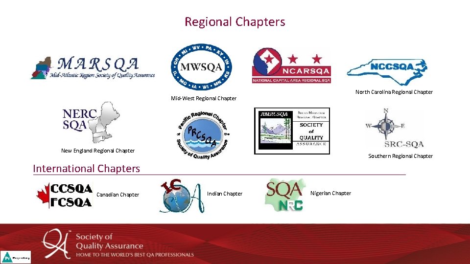 Regional Chapters North Carolina Regional Chapter Mid-West Regional Chapter New England Regional Chapter Southern Regional Chapters North Carolina Regional Chapter Mid-West Regional Chapter New England Regional Chapter Southern