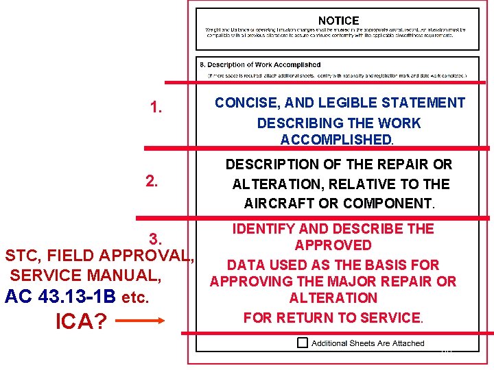 . 337. DOC 1. CONCISE, AND LEGIBLE STATEMENT DESCRIBING THE WORK ACCOMPLISHED. 2. 3.