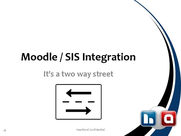 Moodle / SIS Integration It’s a two way street 18 Heartland Confidential 