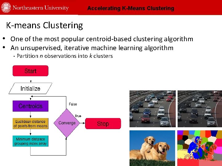 Accelerating K-Means Clustering K-means Clustering • One of the most popular centroid-based clustering algorithm