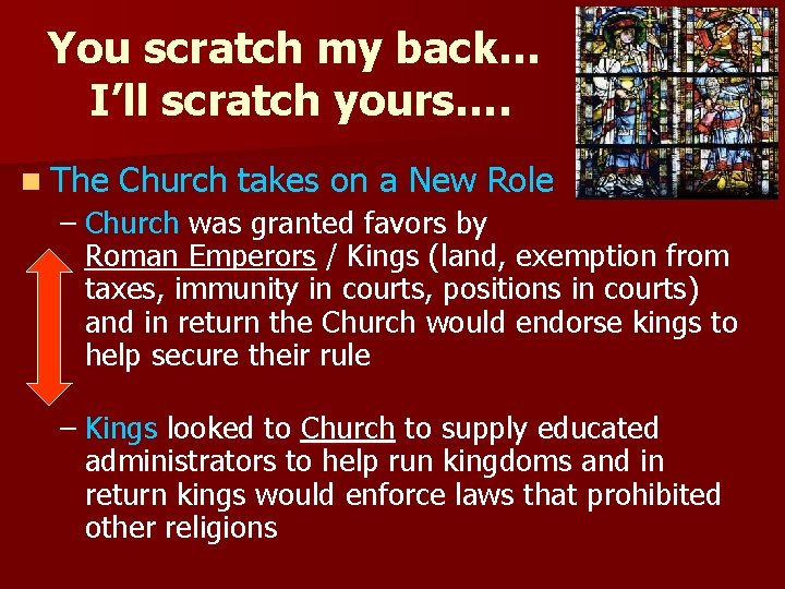 You scratch my back… I’ll scratch yours…. n The Church takes on a New