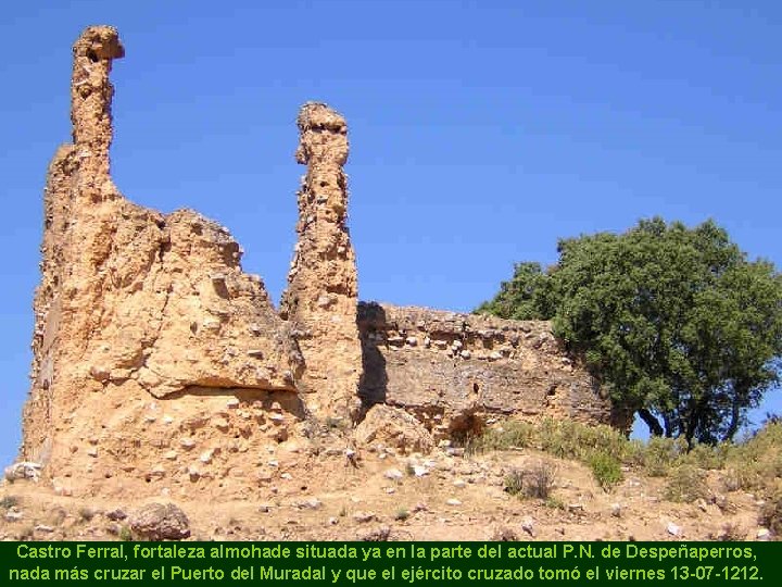 Castro Ferral, fortaleza almohade situada ya en la parte del actual P. N. de