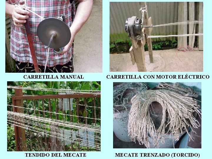 CARRETILLA MANUAL TENDIDO DEL MECATE CARRETILLA CON MOTOR ELÉCTRICO MECATE TRENZADO (TORCIDO) 