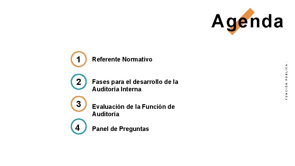Fases para el desarrollo de la Auditoría Interna 3 4 PÚBLICA 2 FUNCIÓN Referente