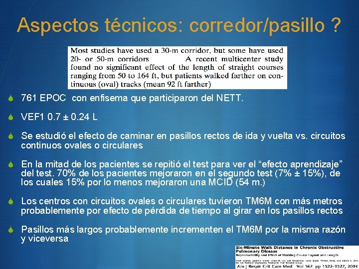 Aspectos técnicos: corredor/pasillo ? S 761 EPOC con enfisema que participaron del NETT. S Aspectos técnicos: corredor/pasillo ? S 761 EPOC con enfisema que participaron del NETT. S
