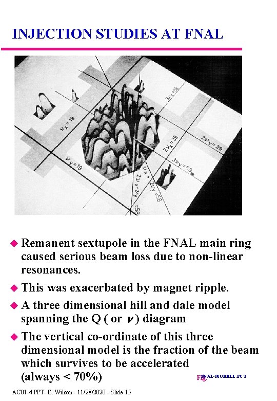 INJECTION STUDIES AT FNAL Remanent sextupole in the FNAL main ring caused serious beam