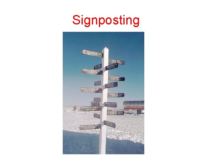 Signposting 