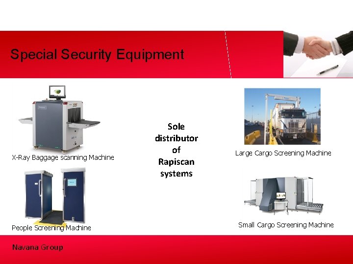 Special Security Equipment X-Ray Baggage scanning Machine People Screening Machine Navana Group Sole distributor