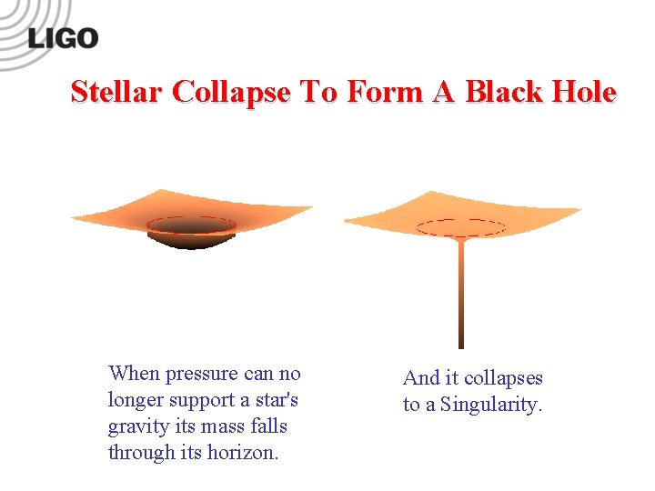 Stellar Collapse To Form A Black Hole When pressure can no longer support a Stellar Collapse To Form A Black Hole When pressure can no longer support a