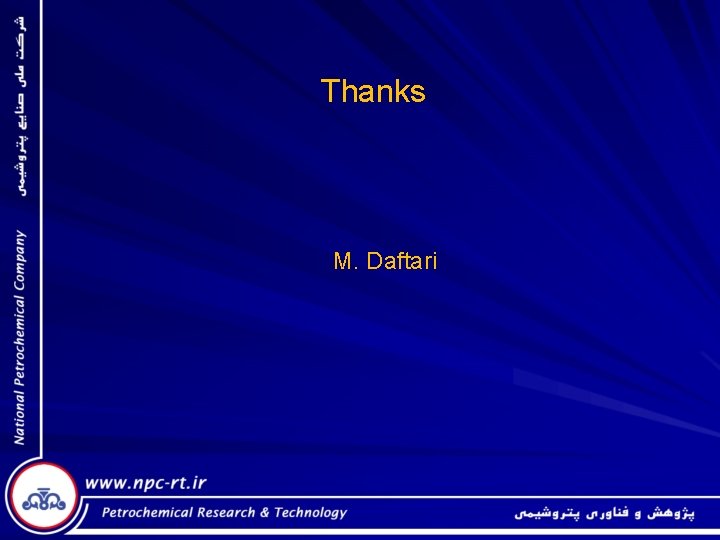 Thanks M. Daftari 