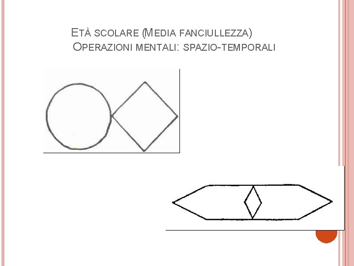 ETÀ SCOLARE (MEDIA FANCIULLEZZA) OPERAZIONI MENTALI: SPAZIO-TEMPORALI 