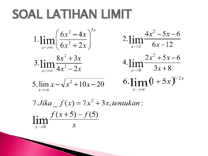 SOAL LATIHAN LIMIT 