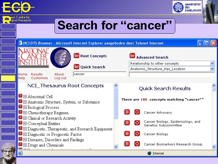 ECO R European Centre for Ontological Research Search for “cancer” 