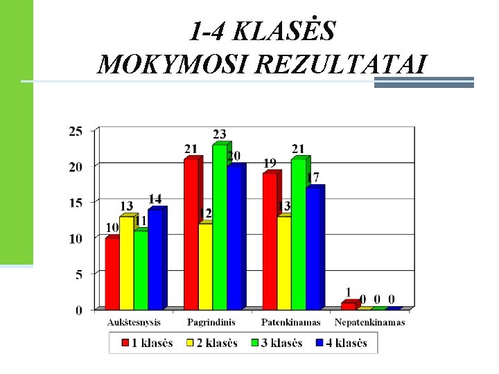 1 -4 KLASĖS MOKYMOSI REZULTATAI 