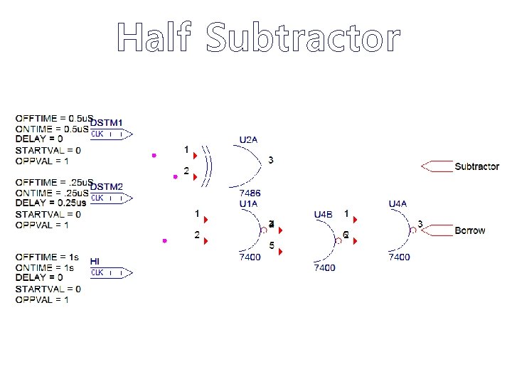 Half Subtractor 