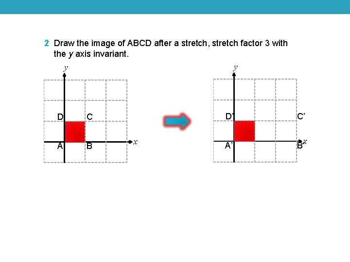 2 Draw the image of ABCD after a stretch, stretch factor 3 with the 2 Draw the image of ABCD after a stretch, stretch factor 3 with the