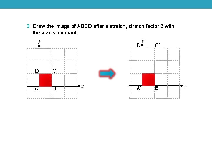 3 Draw the image of ABCD after a stretch, stretch factor 3 with the 3 Draw the image of ABCD after a stretch, stretch factor 3 with the