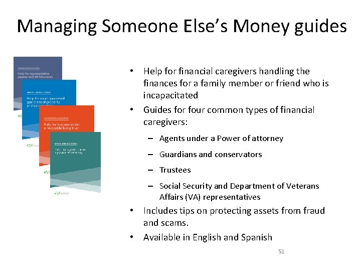 Managing Someone Else’s Money guides • Help for financial caregivers handling the finances for