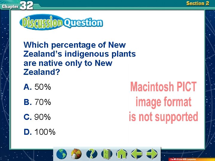 Which percentage of New Zealand’s indigenous plants are native only to New Zealand? A.