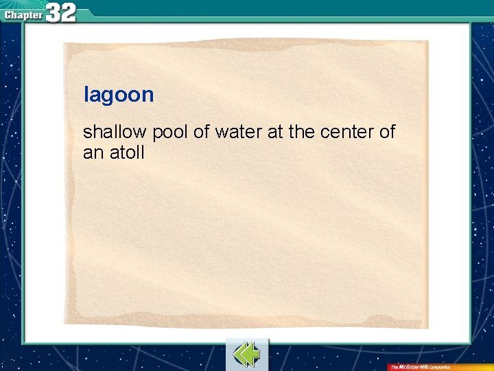 lagoon shallow pool of water at the center of an atoll 