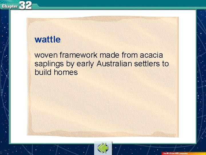 wattle woven framework made from acacia saplings by early Australian settlers to build homes