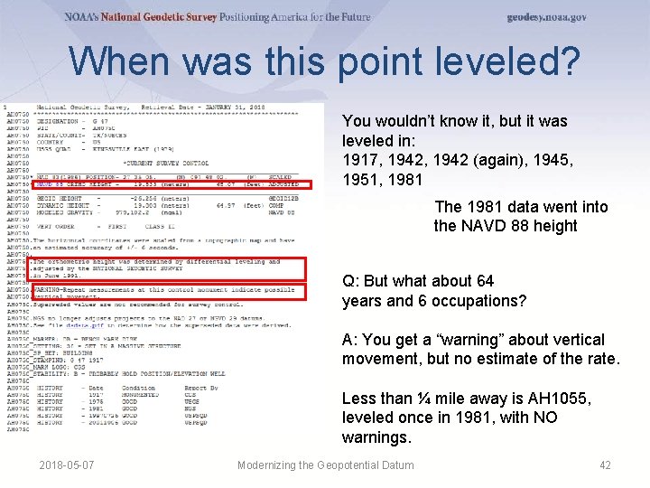 When was this point leveled? You wouldn’t know it, but it was leveled in: When was this point leveled? You wouldn’t know it, but it was leveled in: